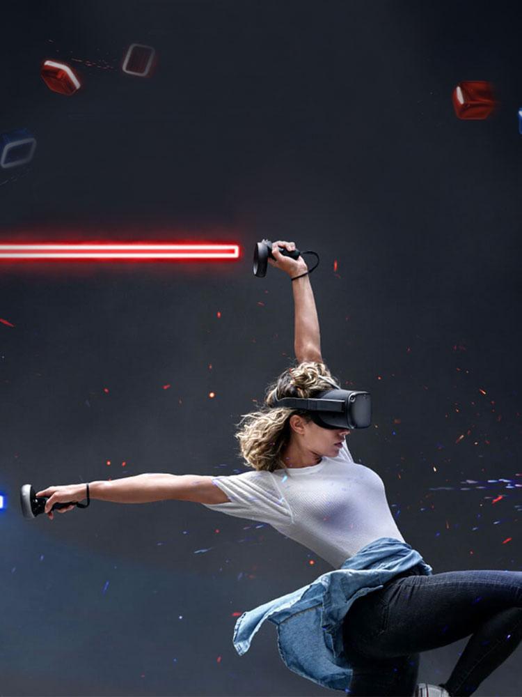 现货Oculus Quest2代VR眼镜4K一体机无线steam体感3D游戏设备电脑